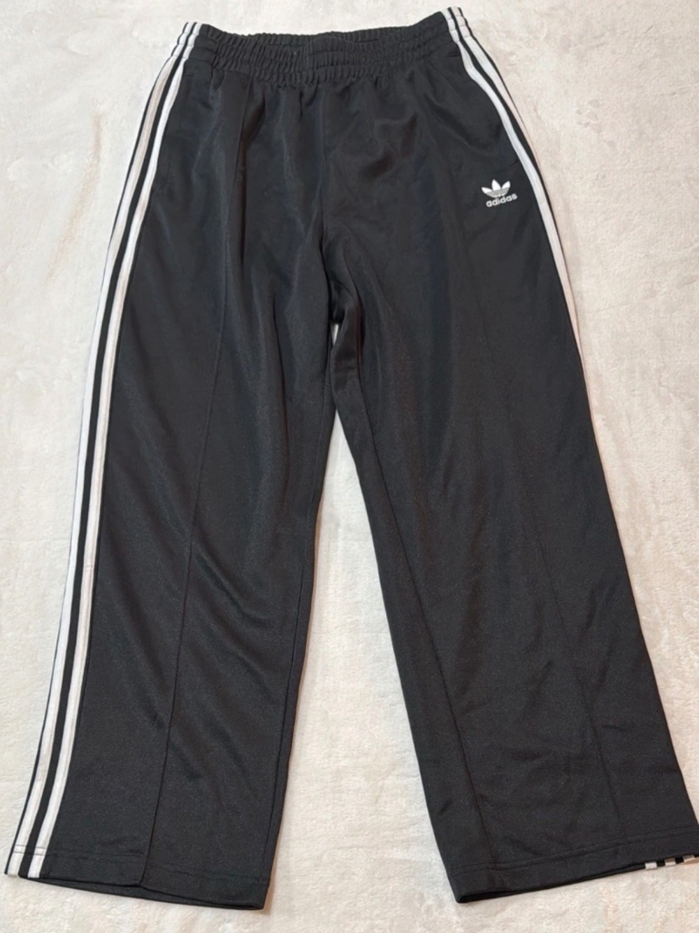Adidas Men's Pants, Size S - Black Baggy TP Track Pants